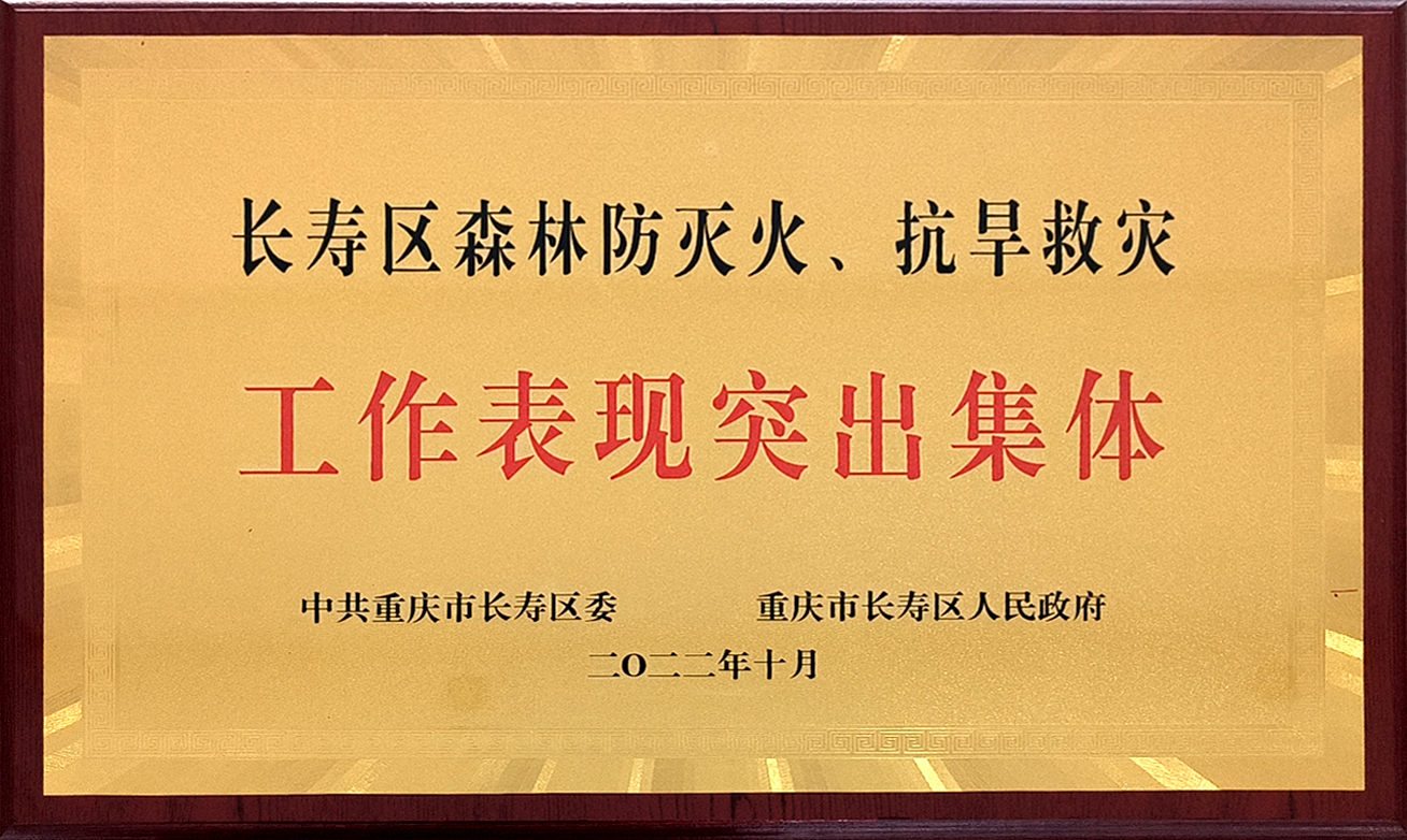 長壽區(qū)森林防滅火、抗旱救災(zāi)工作表現(xiàn)突出集體